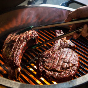 green egg grilling in lewiston